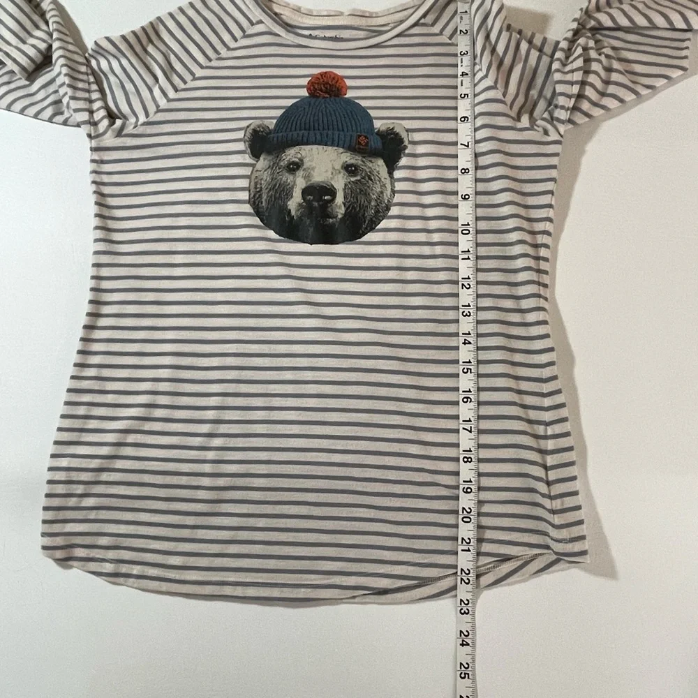 Columbia Womens T-Shirt Scoop Neck Multicolor Stripe Stretch 3/4 Sleeve Medium - Picture 4 of 9